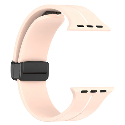 Two Color Folding Buckle Silicone Watch Band For Apple Watch 4 40mm(Pink+White) -  by PMC Jewellery | Online Shopping South Africa | PMC Jewellery