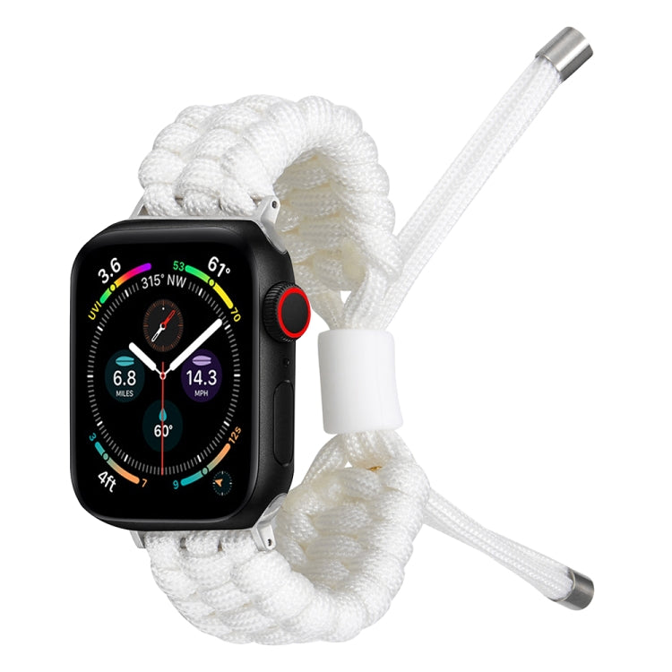 Stretch Plain Silicone Bean Watch Band For Apple Watch 8 41mm(White) -  by PMC TechLife | Online Shopping South Africa | PMC TechLife