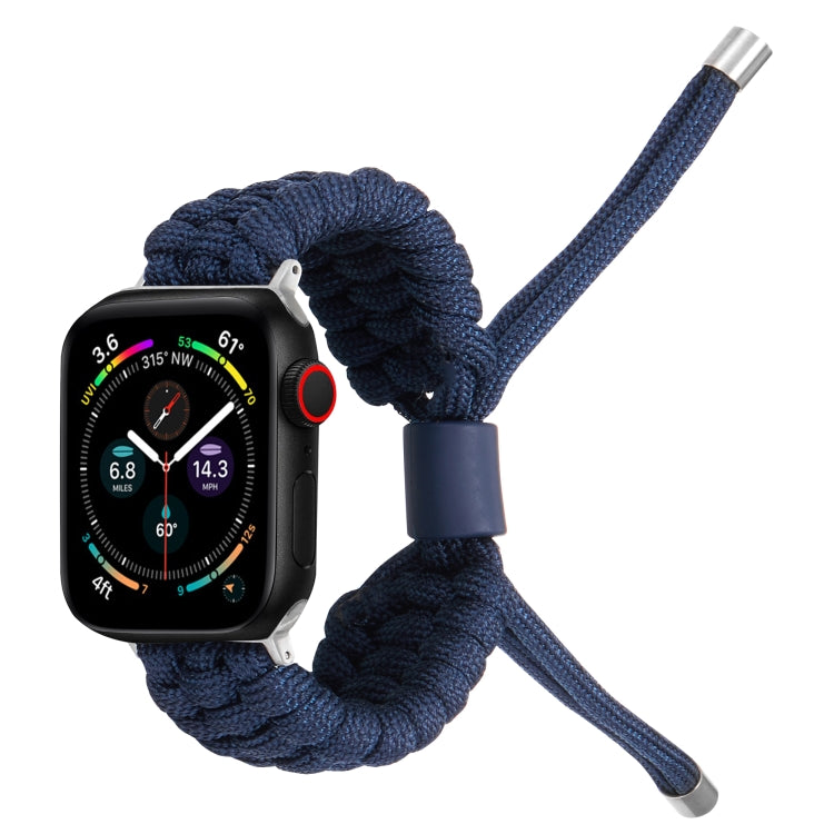Stretch Plain Silicone Bean Watch Band For Apple Watch 8 45mm(Navy Blue) - Watch Bands by PMC TechLife | Online Shopping South Africa | PMC TechLife