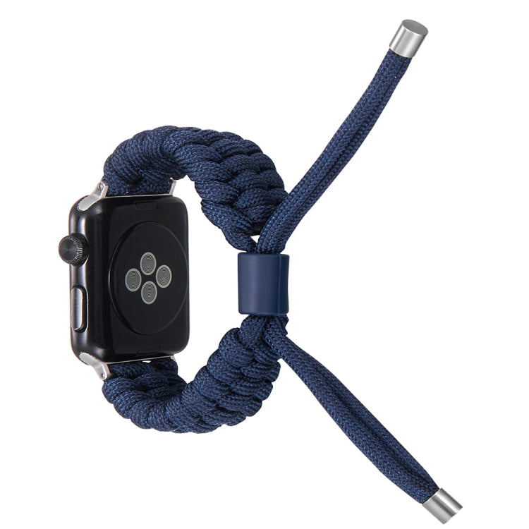 Stretch Plain Silicone Bean Watch Band For Apple Watch 8 45mm(Navy Blue) - Watch Bands by PMC TechLife | Online Shopping South Africa | PMC TechLife