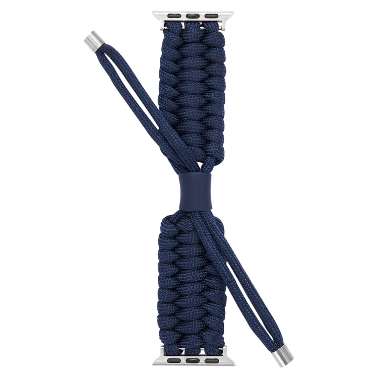 Stretch Plain Silicone Bean Watch Band For Apple Watch 8 45mm(Navy Blue) - Watch Bands by PMC TechLife | Online Shopping South Africa | PMC TechLife