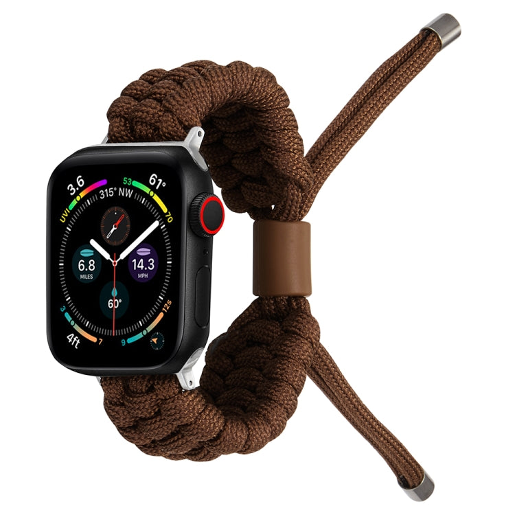 Stretch Plain Silicone Bean Watch Band For Apple Watch 8 45mm(Coffee Brown) -  by PMC TechLife | Online Shopping South Africa | PMC TechLife