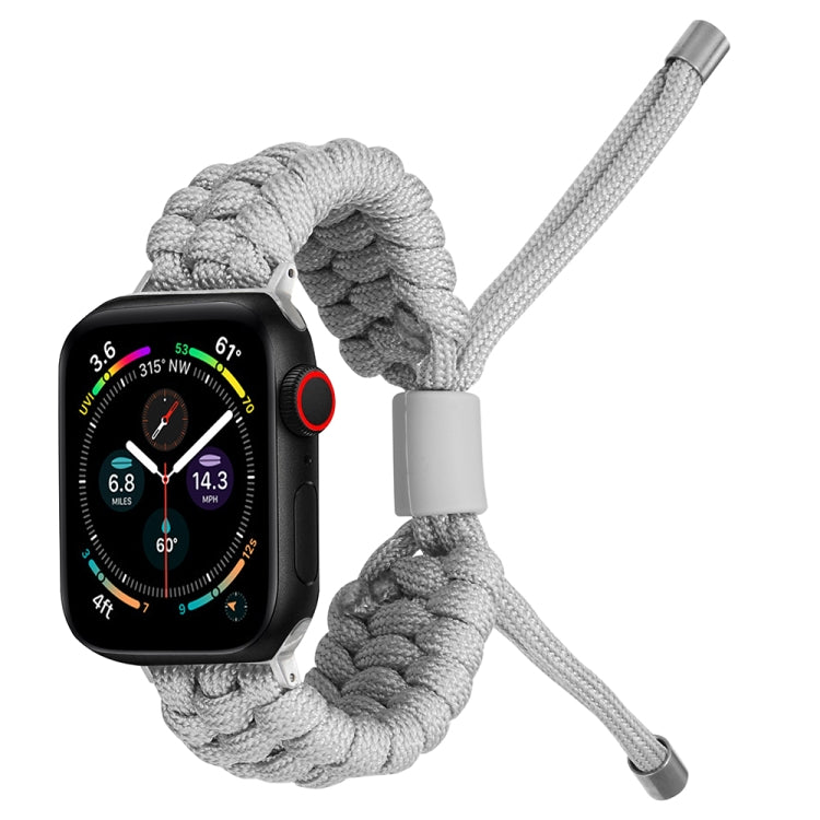 Stretch Plain Silicone Bean Watch Band For Apple Watch SE 40mm(Grey White) -  by PMC TechLife | Online Shopping South Africa | PMC TechLife
