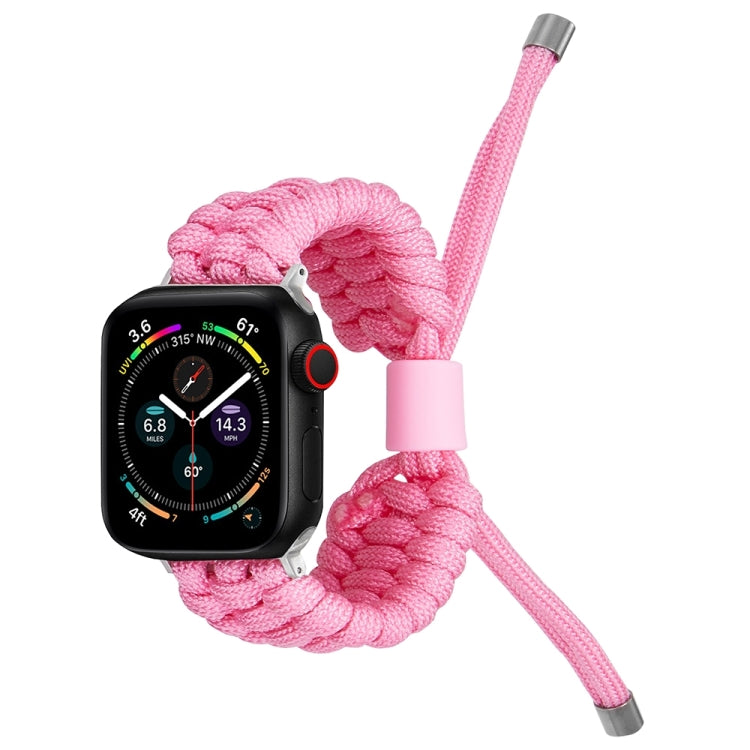 Stretch Plain Silicone Bean Watch Band For Apple Watch 9 45mm(Light Pink) - Watch Bands by PMC TechLife | Online Shopping South Africa | PMC TechLife