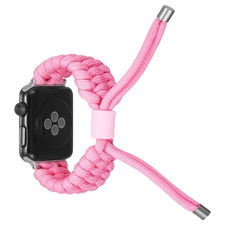 Stretch Plain Silicone Bean Watch Band For Apple Watch 9 45mm(Light Pink) - Watch Bands by PMC TechLife | Online Shopping South Africa | PMC TechLife