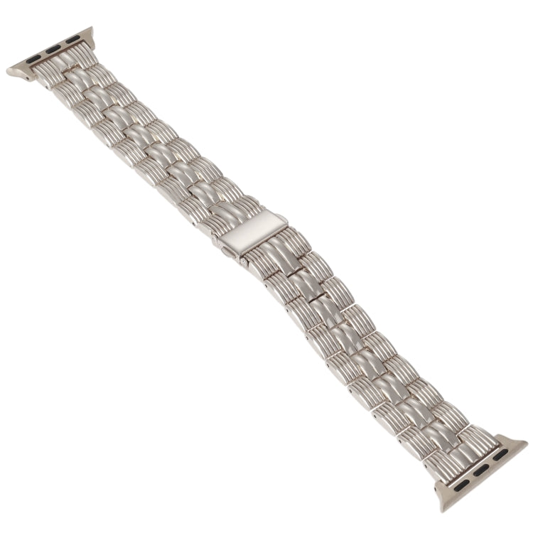 3-Beads Stripe Metal Watch Band For Apple Watch SE 2022 40mm(Starlight) -  by PMC Jewellery | Online Shopping South Africa | PMC Jewellery