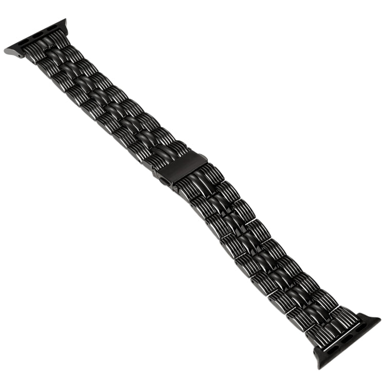 3-Beads Stripe Metal Watch Band For Apple Watch 3 42mm(Black) -  by PMC Jewellery | Online Shopping South Africa | PMC Jewellery