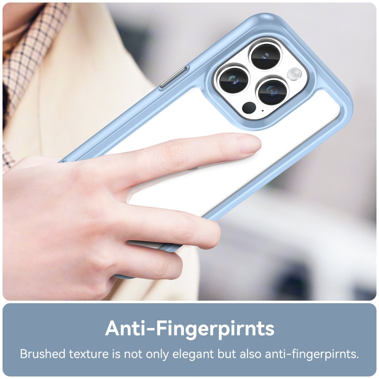 For iPhone 15 Pro Colorful Series Acrylic + TPU Phone Case(Blue) - iPhone 15 Pro Cases by PMC TechLife | Online Shopping South Africa | PMC TechLife