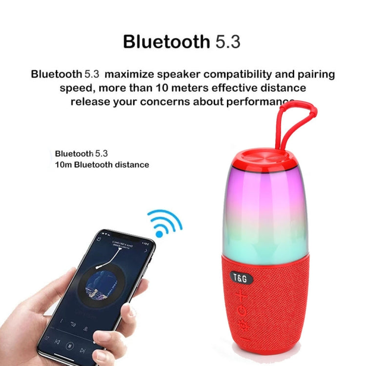 T&G TG644 5W High Power RGB Light Portable Bluetooth Speaker(Gery) - Waterproof Speaker by T&G | Online Shopping South Africa | PMC Jewellery