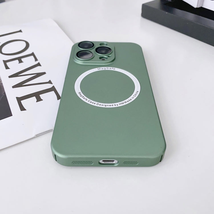 For iPhone 13 Magsafe Magnetic PC Shockproof Phone Case With Camera Lens(Green) - iPhone 13 Cases by PMC Jewellery | Online Shopping South Africa | PMC Jewellery