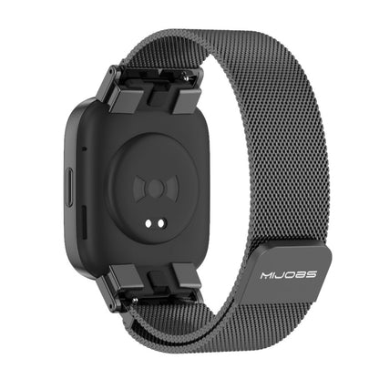 For Redmi Watch 3 Mijobs Milan Magnetic Metal Watch Band(Black) -  by MIJOBS | Online Shopping South Africa | PMC Jewellery