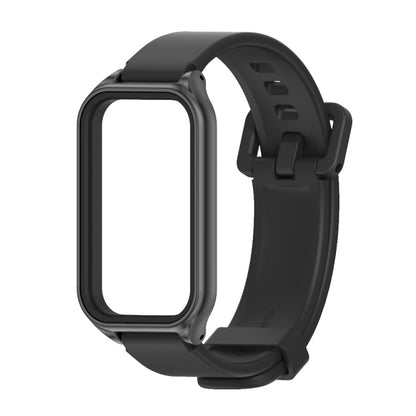 For Redmi Band 2 Mijobs Metal Shell Silicone Watch Band(Black) -  by MIJOBS | Online Shopping South Africa | PMC Jewellery