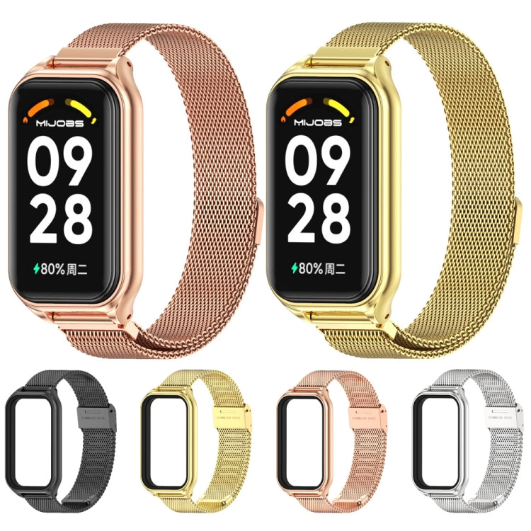 For Redmi Band 2 Mijobs Metal Shell + Milan Buckle Metal Watch Band(Rose Gold) -  by MIJOBS | Online Shopping South Africa | PMC Jewellery