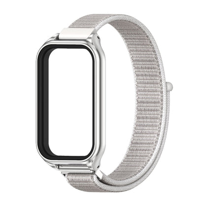 For Redmi Band 2 Mijobs Metal Shell Breathable Nylon Loop Watch Band(Sea Shell Silver) -  by MIJOBS | Online Shopping South Africa | PMC Jewellery