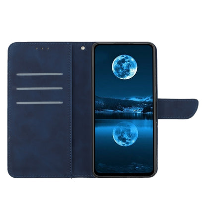 For iPhone 14 Pro Max Stitching Embossed Leather Phone Case(Blue) - iPhone 14 Pro Max Cases by PMC Jewellery | Online Shopping South Africa | PMC Jewellery