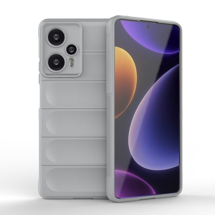 For Xiaomi Redmi Note 12 Turbo Magic Shield TPU + Flannel Phone Case(Grey) - free shipping - PMC TechLife - Order now!