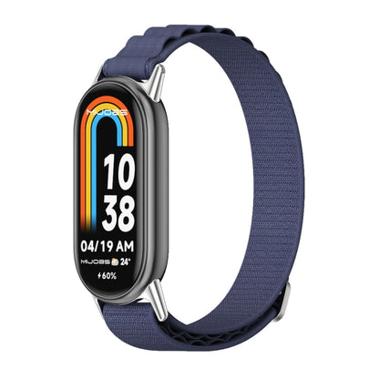 For Xiaomi Mi Band 8 Mijobs Nylon Breathable Watch Band(Blue Silver) -  by MIJOBS | Online Shopping South Africa | PMC Jewellery