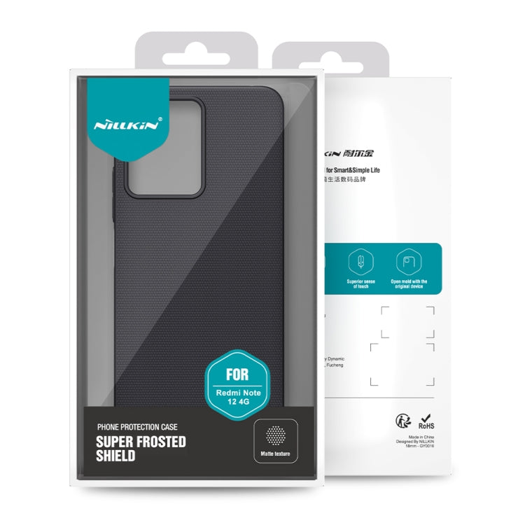 For Xiaomi Redmi Note 12 4G Global NILLKIN Frosted PC Phone Case(Blue) - Note 12 Cases by NILLKIN | Online Shopping South Africa | PMC Jewellery