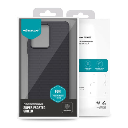 For Xiaomi Redmi Note 12 4G Global NILLKIN Frosted PC Phone Case(Black) - Note 12 Cases by NILLKIN | Online Shopping South Africa | PMC Jewellery