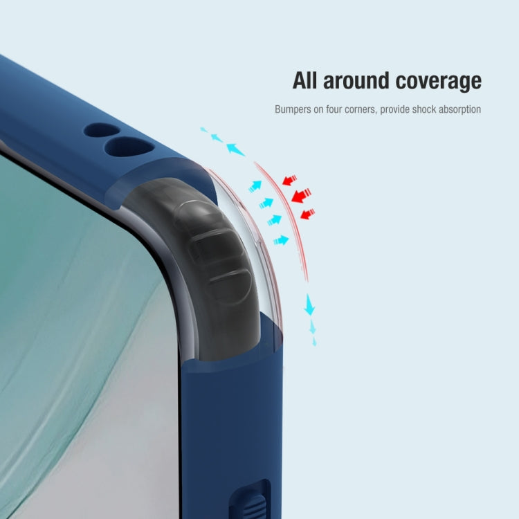 For Huawei Mate 60 Pro NILLKIN Frosted Shield Pro PC + TPU Phone Case(Blue) - Huawei Cases by NILLKIN | Online Shopping South Africa | PMC TechLife