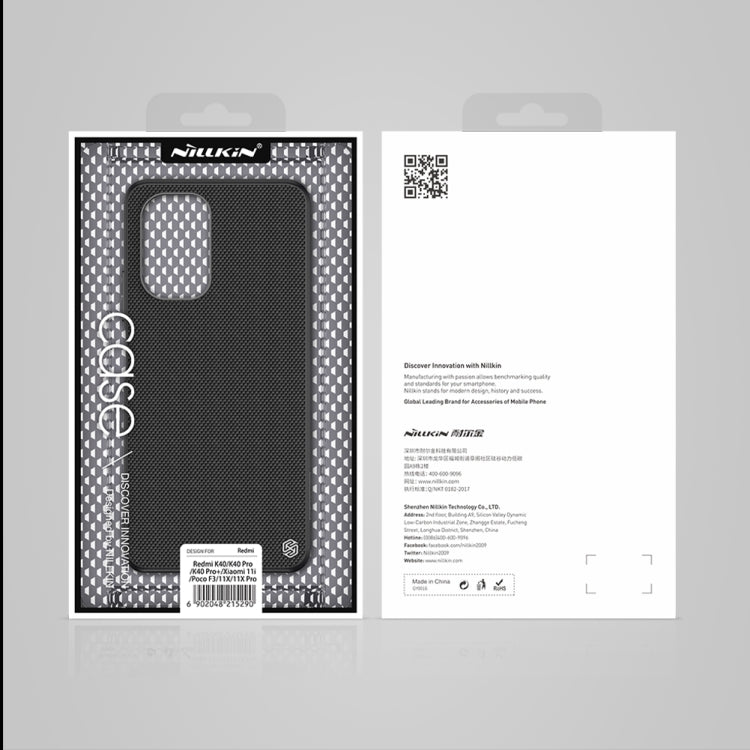 For Xiaomi Redmi K40 / K40 Pro / K40 Pro+ NILLKIN Shockproof TPU + PC Textured Phone Case(Black) - Xiaomi Cases by NILLKIN | Online Shopping South Africa | PMC Jewellery