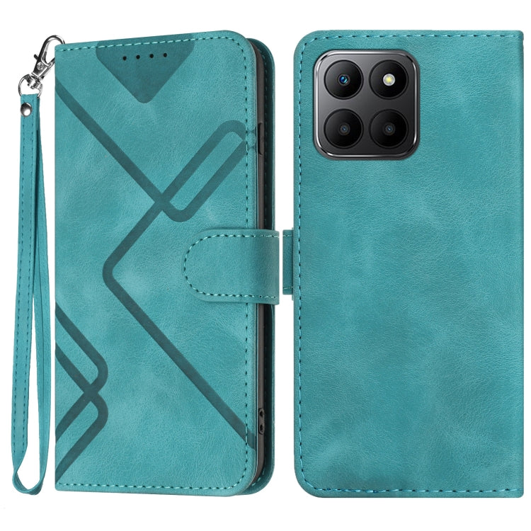 For Honor 70 Lite Line Pattern Skin Feel Leather Phone Case(Light Blue) - Honor Cases by PMC Jewellery | Online Shopping South Africa | PMC Jewellery