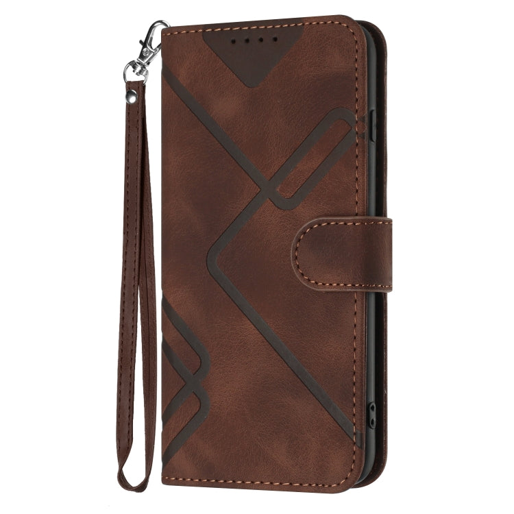For Honor 8S Line Pattern Skin Feel Leather Phone Case(Coffee) - free shipping - PMC TechLife - Order now!