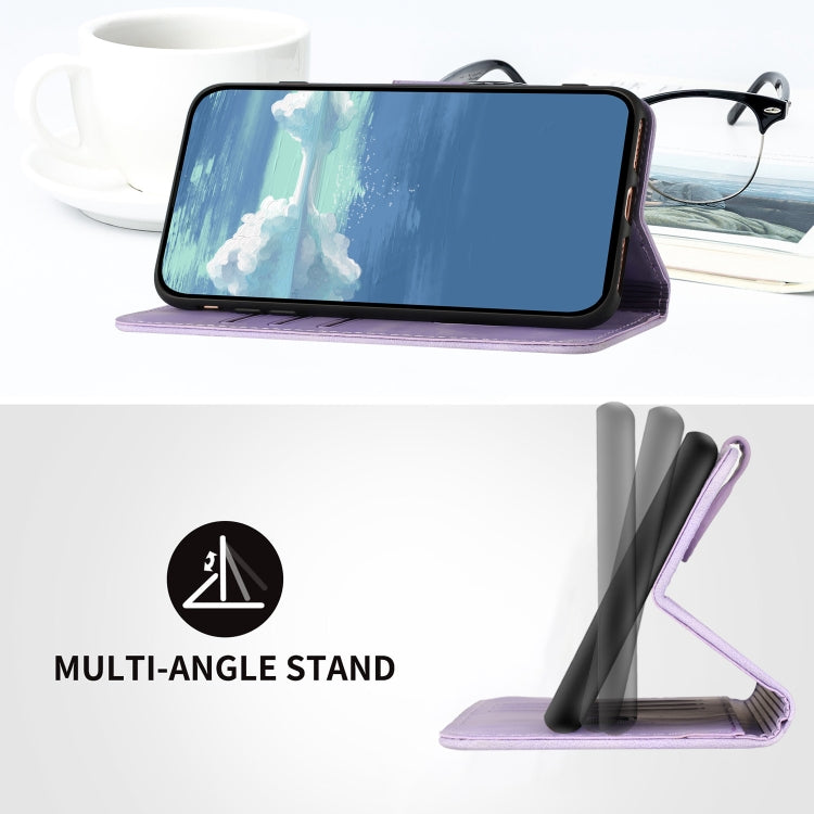 For Honor 70 Pro / 70 Pro+ Line Pattern Skin Feel Leather Phone Case(Light Purple) - free shipping - PMC TechLife - Order now!