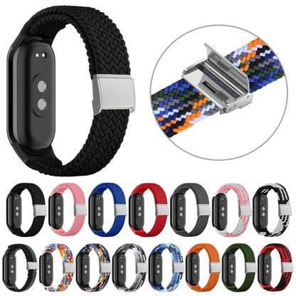 For Xiaomi Mi Band 8 Adjustable Nylon Braided Steel Buckle Watch Band(Rainbow) -  by PMC Jewellery | Online Shopping South Africa | PMC Jewellery