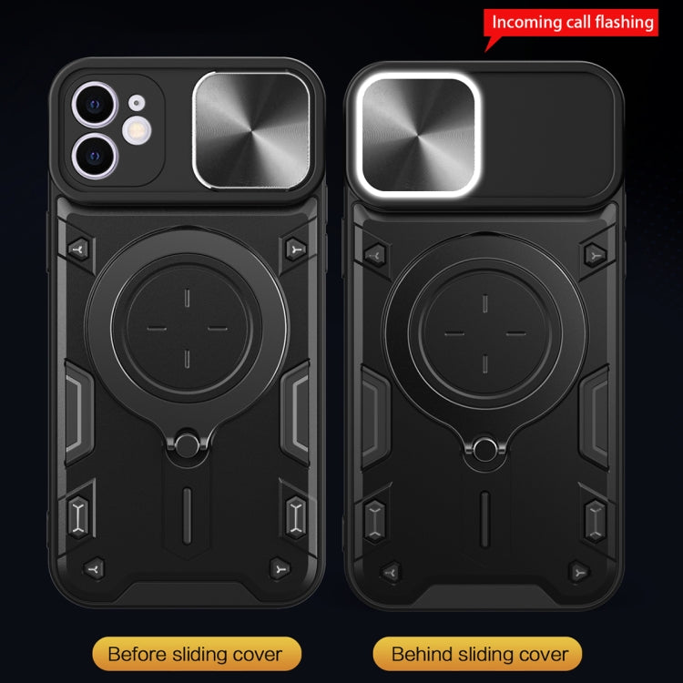 For iPhone 11 CD Texture Sliding Camshield Magnetic Holder Phone Case(Black) - free shipping - PMC TechLife - Order now!