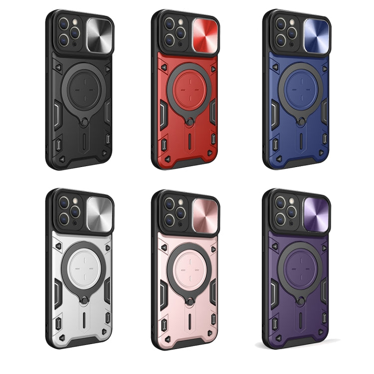 For iPhone 11 Pro Max CD Texture Sliding Camshield Magnetic Holder Phone Case(Black) - free shipping - PMC TechLife - Order now!