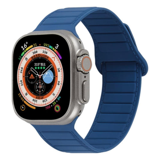 For Apple Watch SE 2022 44mm Loop Magnetic Silicone Watch Band(Midnight Blue) - Watch Bands by PMC Jewellery | Online Shopping South Africa | PMC Jewellery