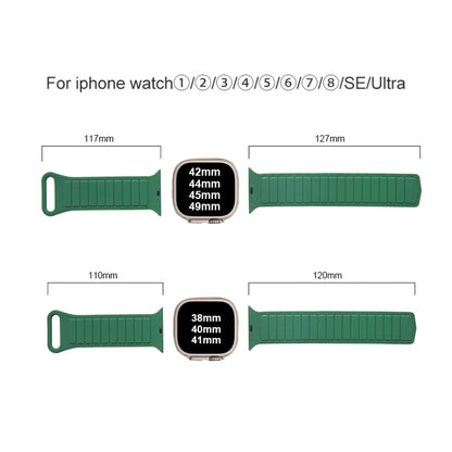 For Apple Watch 8 45mm  Loop Magnetic Silicone Watch Band(Black) - Watch Bands by PMC Jewellery | Online Shopping South Africa | PMC Jewellery