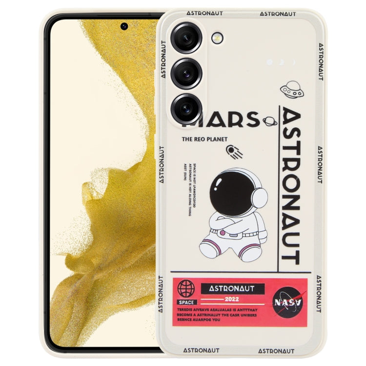 For Samsung Galaxy S10 Astronaut Pattern Silicone Straight Edge Phone Case(Mars Astronaut-White) - free shipping - PMC TechLife - Order now!