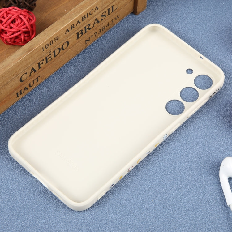 For Samsung Galaxy A73 5G Astronaut Pattern Silicone Straight Edge Phone Case(Planet Landing-White) - free shipping - PMC TechLife - Order now!