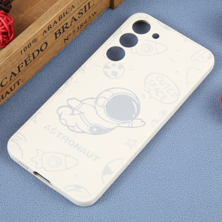 For Samsung Galaxy A71 Astronaut Pattern Silicone Straight Edge Phone Case(Flying Astronaut-White) - free shipping - PMC TechLife - Order now!