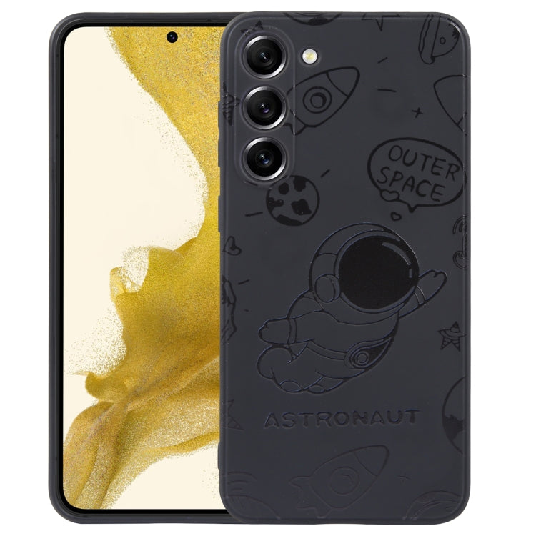 For Samsung Galaxy A53 5G Astronaut Pattern Silicone Straight Edge Phone Case(Flying Astronaut-Black) - free shipping - PMC TechLife - Order now!