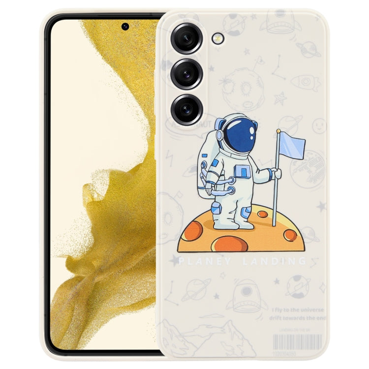 For Samsung Galaxy A53 5G Astronaut Pattern Silicone Straight Edge Phone Case(Planet Landing-White) - free shipping - PMC TechLife - Order now!