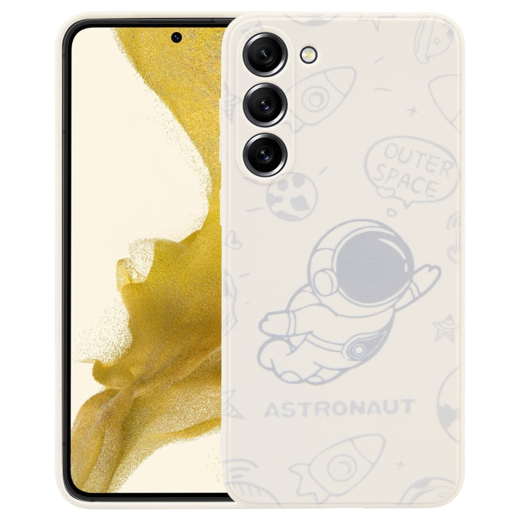 For Samsung Galaxy A32 5G Astronaut Pattern Silicone Straight Edge Phone Case(Flying Astronaut-White) - free shipping - PMC TechLife - Order now!