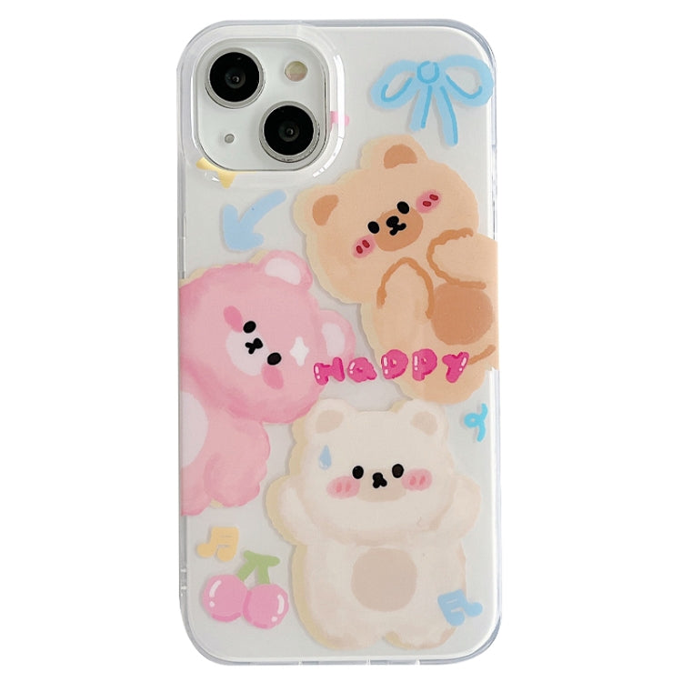 For iPhone 13 Pro IMD Cute Animal Pattern Phone Case(Bear) - free shipping - PMC TechLife - Order now!