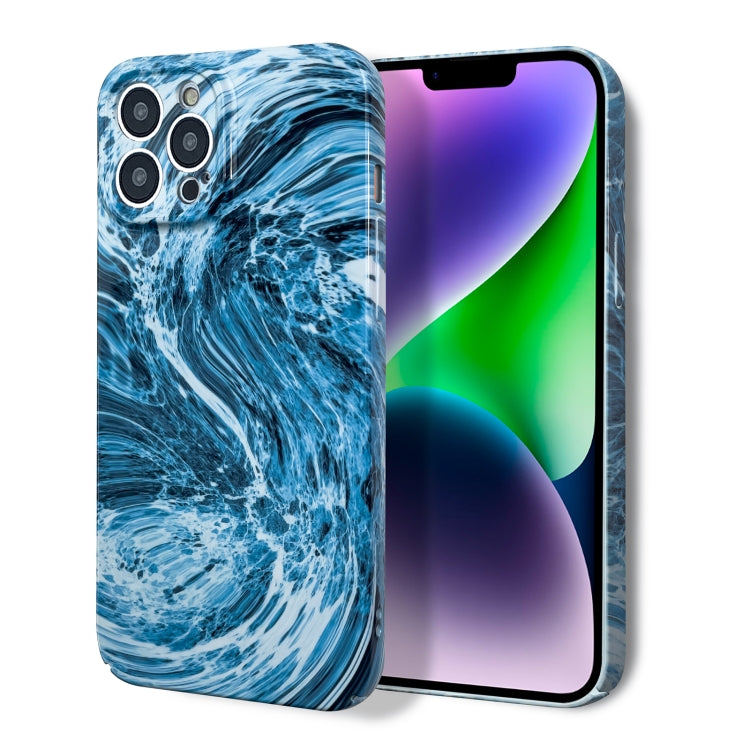 For iPhone 8 Plus / 7 Plus Marble Pattern Phone Case(Navy Blue White) - More iPhone Cases by PMC TechLife | Online Shopping South Africa | PMC TechLife