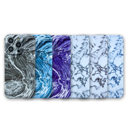 For iPhone SE 2022 / SE 2020 / 8 / 7 Marble Pattern Phone Case(Blue White) - iPhone SE 2022 / 2020 / 8 / 7 Cases by PMC Jewellery | Online Shopping South Africa | PMC Jewellery