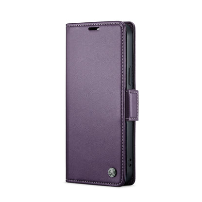 For iPhone 12 Pro Max CaseMe 023 Butterfly Buckle Litchi Texture RFID Anti-theft Leather Phone Case(Pearly Purple) - iPhone 12 Pro Max Cases by CaseMe | Online Shopping South Africa | PMC Jewellery