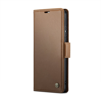 For Xiaomi Redmi Note 12 Pro+ 5G Global CaseMe 023 Butterfly Buckle Litchi Texture RFID Anti-theft Leather Phone Case(Brown) - Note 12 Pro+ Cases by CaseMe | Online Shopping South Africa | PMC Jewellery