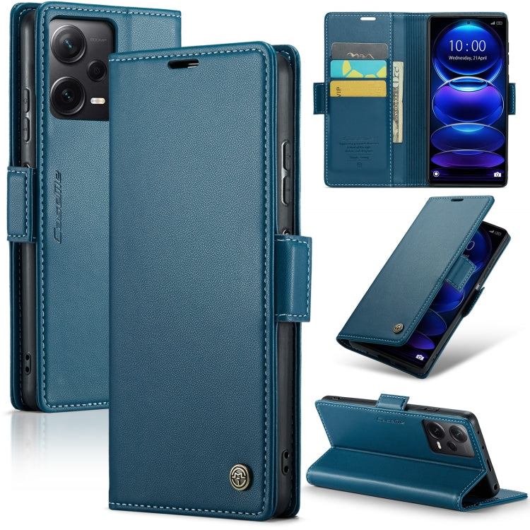 For Xiaomi Redmi Note 12 Pro+ 5G Global CaseMe 023 Butterfly Buckle Litchi Texture RFID Anti-theft Leather Phone Case(Blue) - Note 12 Pro+ Cases by CaseMe | Online Shopping South Africa | PMC Jewellery