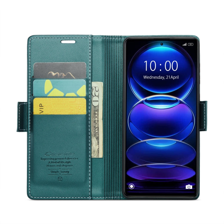 For Xiaomi Redmi Note 12 Pro+ 5G Global CaseMe 023 Butterfly Buckle Litchi Texture RFID Anti-theft Leather Phone Case(Pearly Blue) - Note 12 Pro+ Cases by CaseMe | Online Shopping South Africa | PMC Jewellery