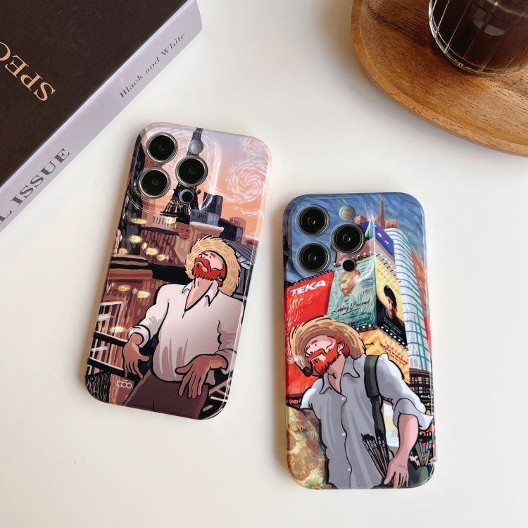 For iPhone 14 Plus Precise Hole Oil Painting Pattern PC Phone Case(Tower) - iPhone 14 Plus Cases by PMC Jewellery | Online Shopping South Africa | PMC Jewellery