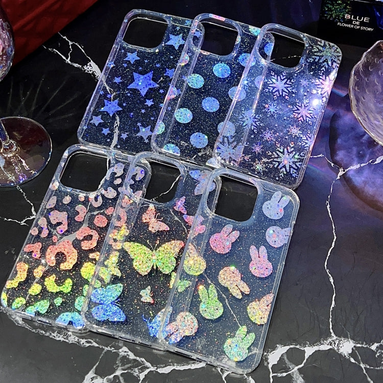 For iPhone 11 Little Star Series Glitter Powder TPU Phone Case(Butterflies) - iPhone 11 Cases by PMC Jewellery | Online Shopping South Africa | PMC Jewellery