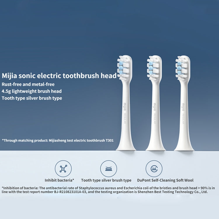 Original Xiaomi Mijia 3pcs Brush Head Standard Type for Sonic Electric Toothbrush T301 / T302(Black) - Replacement Brush Heads by Xiaomi | Online Shopping South Africa | PMC Jewellery | Buy Now Pay Later Mobicred