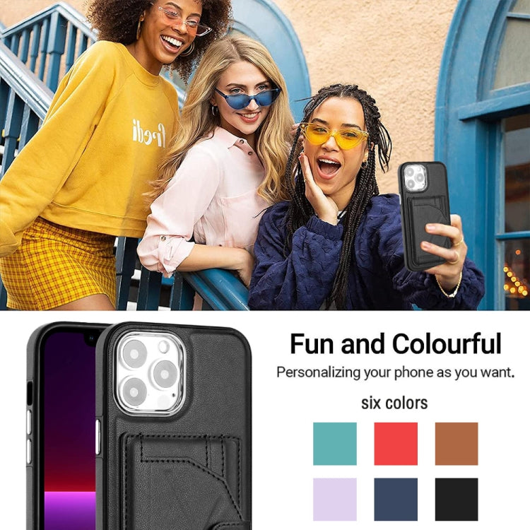 For iPhone 15 Pro Max Shockproof Leather Phone Case with Card Holder(Black) - free shipping - PMC TechLife - Order now!